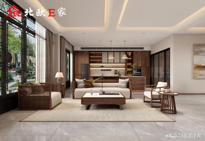 必一运动官网北欧E家：新中式家装设想美得不成方物(图2)